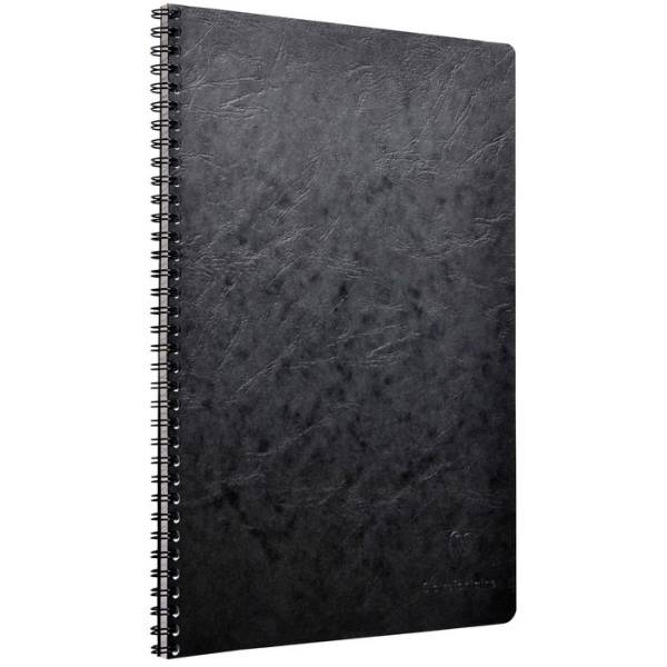 Spiralbuch A4 Agebag liniert mit Rand 50 Blatt schwarz