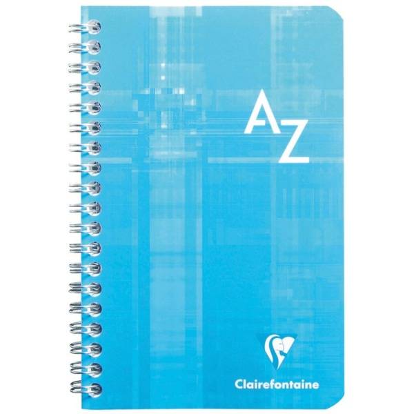 Registerbuch 9,5x14cm 90 Blatt kariert PP mit Spirale A-Z farbig sortiert