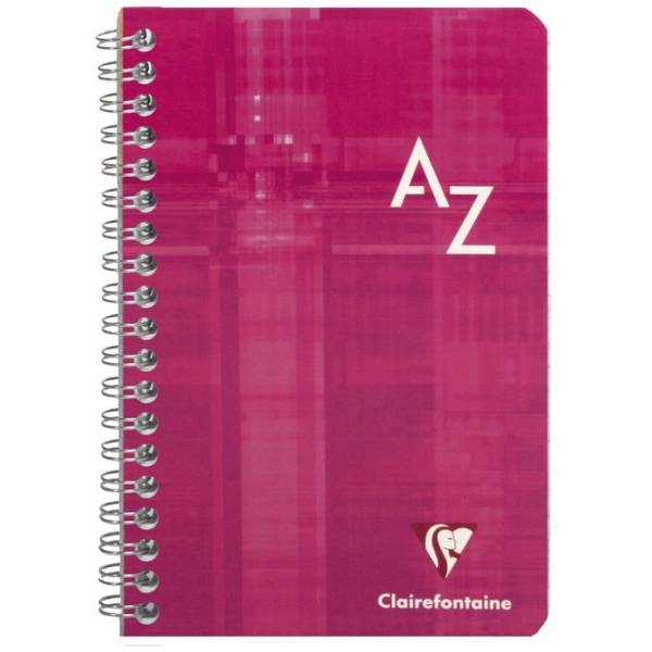 Registerbuch 9,5x14cm 90 Blatt kariert PP mit Spirale A-Z farbig sortiert