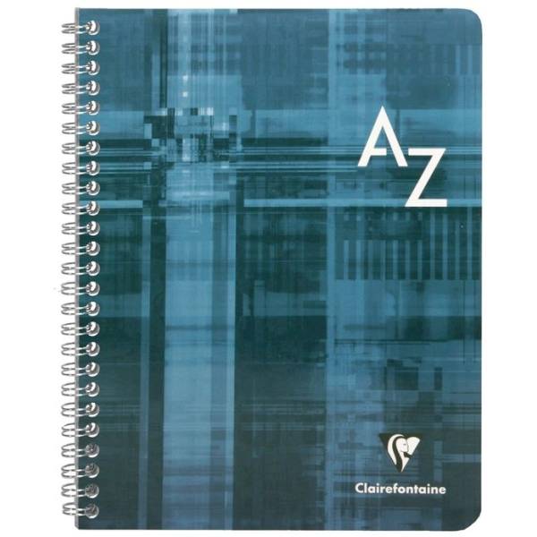 Registerbuch A5 90 Blatt kariert PP mit Spirale A-Z farbig sortiert