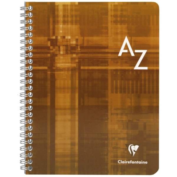 Registerbuch A5 90 Blatt kariert PP mit Spirale A-Z farbig sortiert