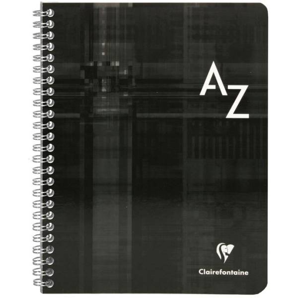 Registerbuch A5 90 Blatt kariert PP mit Spirale A-Z farbig sortiert