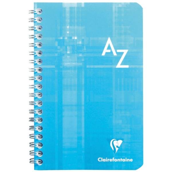 Registerbuch 7,5x12cm 50 Blatt kariert PP mit Spirale A-Z farbig sortiert