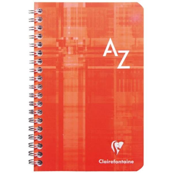 Registerbuch 7,5x12cm 50 Blatt kariert PP mit Spirale A-Z farbig sortiert