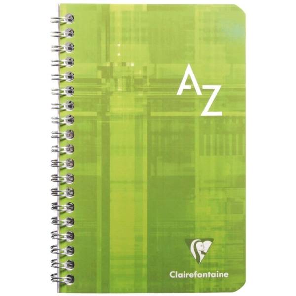 Registerbuch 7,5x12cm 50 Blatt kariert PP mit Spirale A-Z farbig sortiert