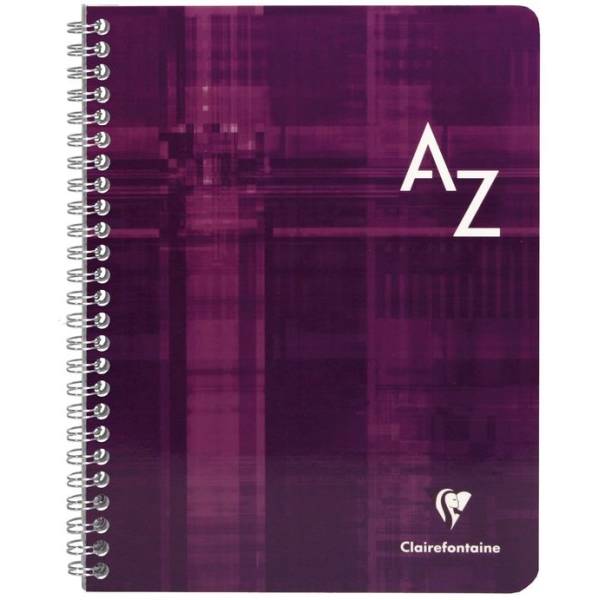 Registerbuch 17x22cm 50 Blatt kariert mit Spirale A-Z farbig sortiert