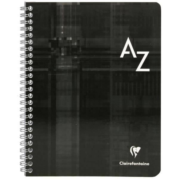 Registerbuch 17x22cm 50 Blatt kariert mit Spirale A-Z farbig sortiert