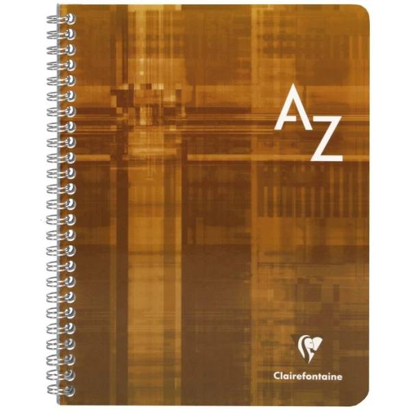 Registerbuch 17x22cm 90 Blatt kariert mit Spirale A-Z farbig sortiert