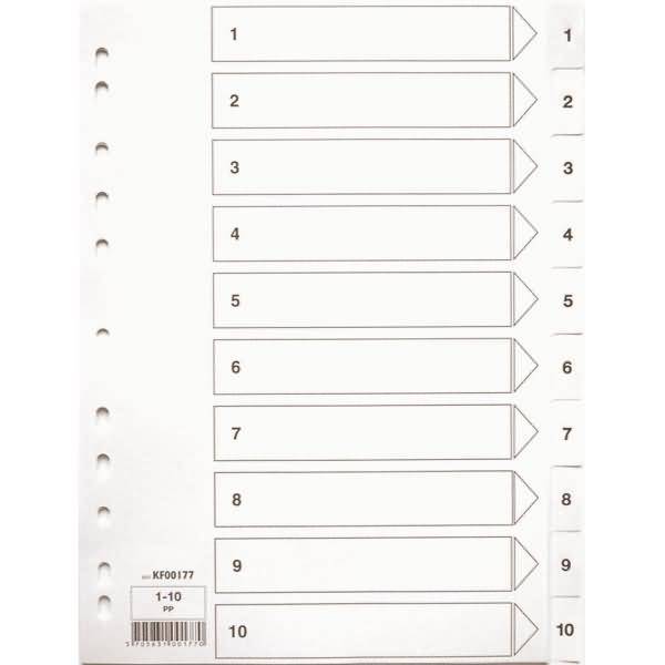 Register A4 PP 1-20 weiß