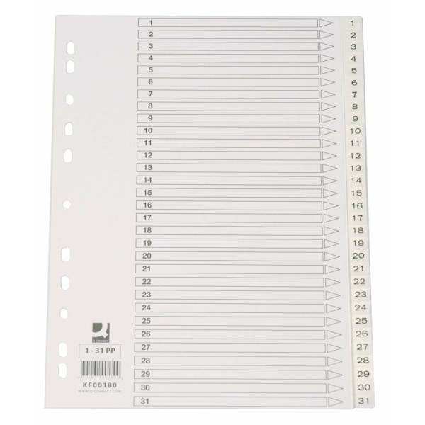 Register A4 PP 1-31 weiß