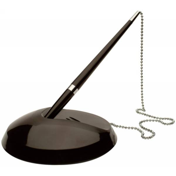 Kugelschreiberständer mit Kette schwarz