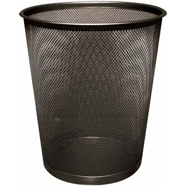 Papierkorb Metall 19 Liter schwarz