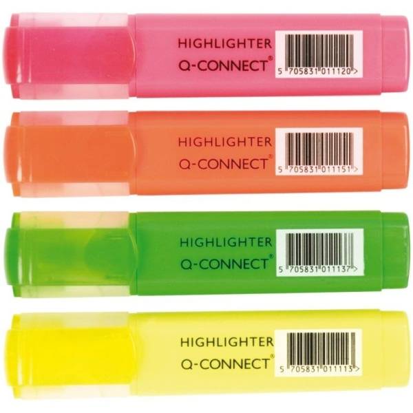 Textmarker Keilspitze 2-5 mm VE=4 Stück sortiert