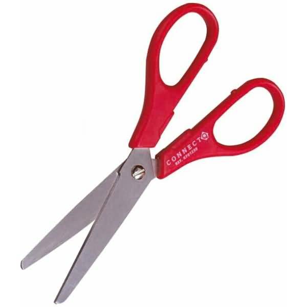 Bastelschere 13cm Edelstahl mit Kunststoffgriff farbig sortiert