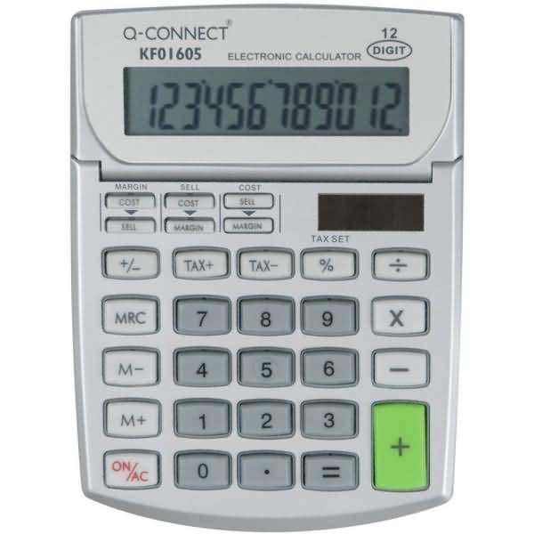 Taschenrechner 12-stellig Batterie/Solar grau