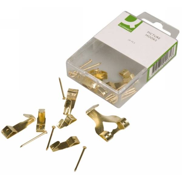 Bilderhaken vermessingt 5 Größen sortiert VE=20 Stück