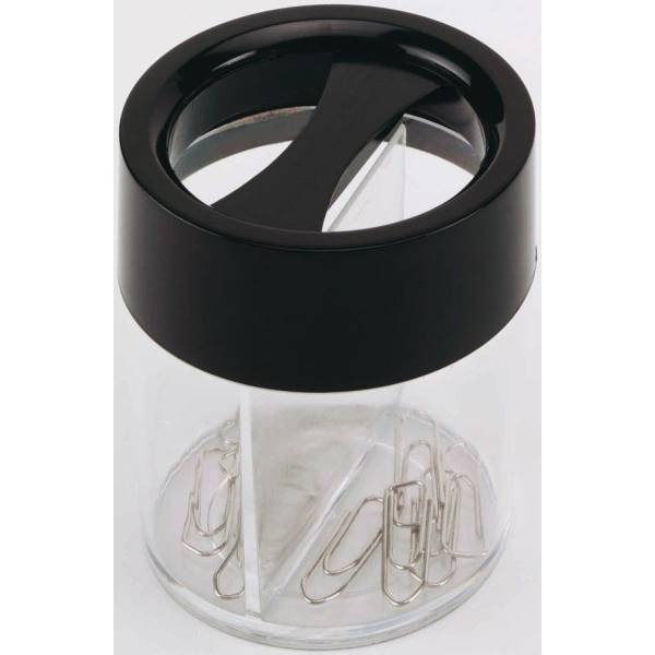 Klammerspender rund transparent/ schwarz