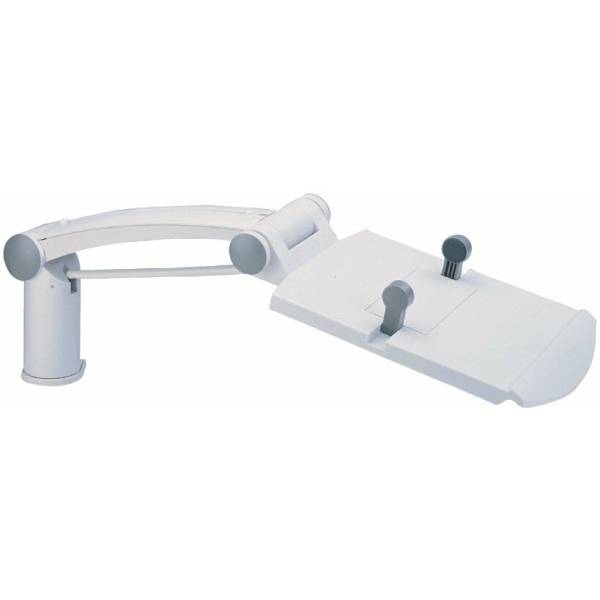 Telefonschwenkarm hellgrau mit Zwinge