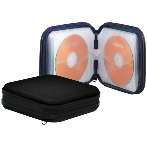 CD-Tasche für 24 CD/DVD Nylon schwarz