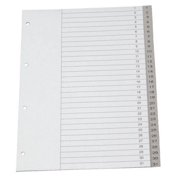 Register A4+ PP 1-31 grau