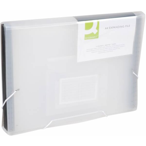 Fächermappe A4 PP mit 13 Fächern transparent