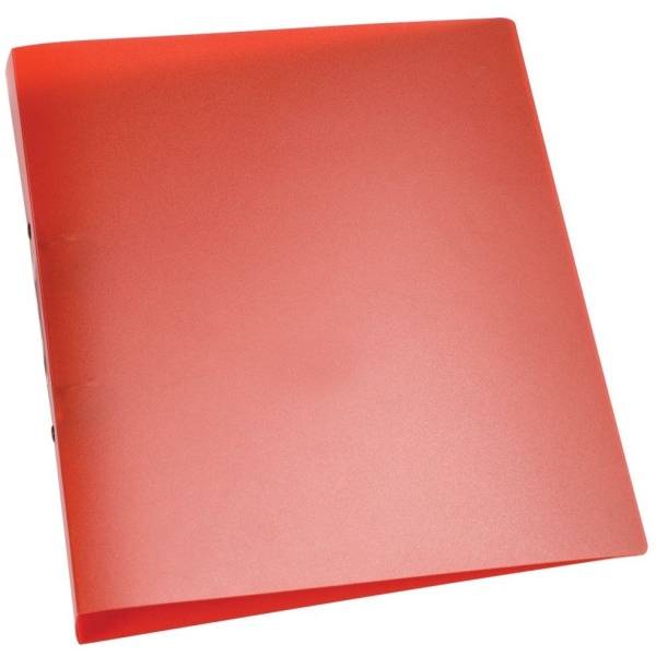 Ringbuch A4 2 Ringe 25mm rot-transluzent