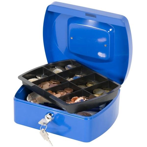 Geldkassette BxTxH 205x160x85 mm blau