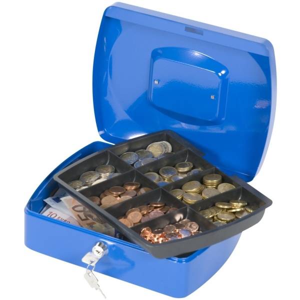 Geldkassette BxTxH 255x200x85 mm blau