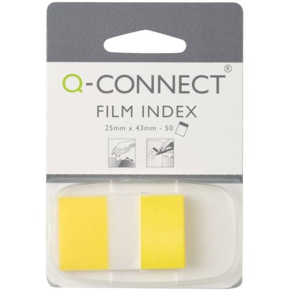 Haftstreifen Index 25x43mm 50 Blatt im Spender gelb