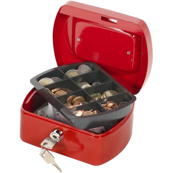 Geldkassette BxTxH 155x120x75 mm rot