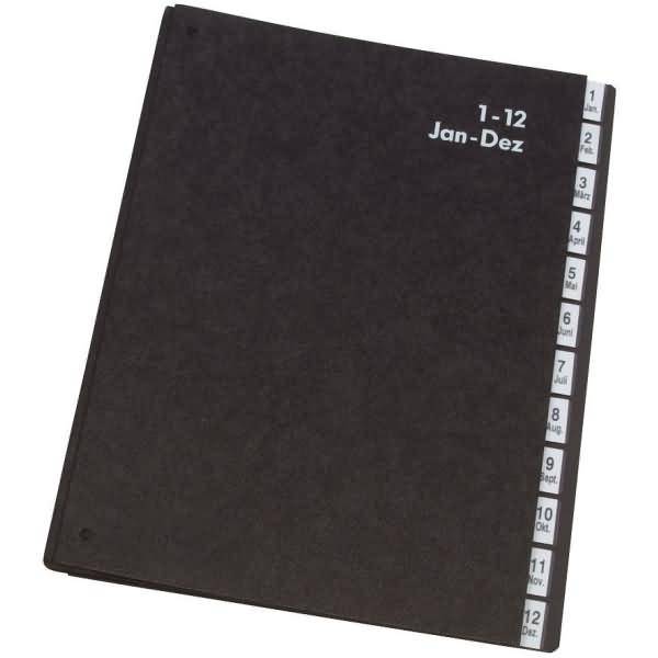 Pultordner 1-12 schwarz