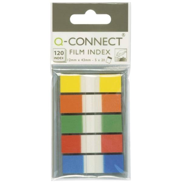 Haftstreifen Index 12.5x43mm farbig sortiert VE=5x20 Blatt