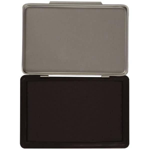 Stempelkissen Größe 2 mit Metalldeckel schwarz
