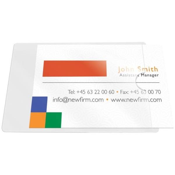 Visitenkartentasche 95x60mm selbstklebend kurze Seite offen VE=10 Stück