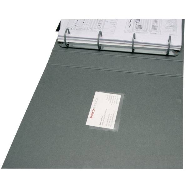 Visitenkartentasche 95x60mm selbstklebend lange Seite offen VE=100 Stück