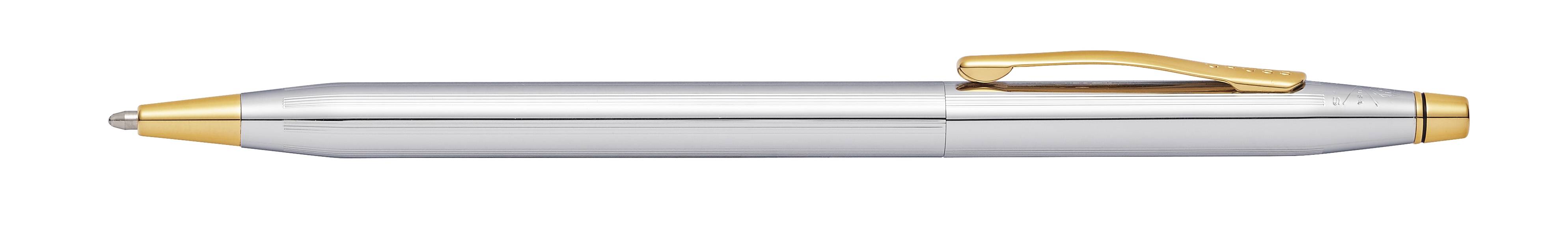 Kugelschreiber Classic Century Chrom mit Goldbeschlägen in Geschenkbox