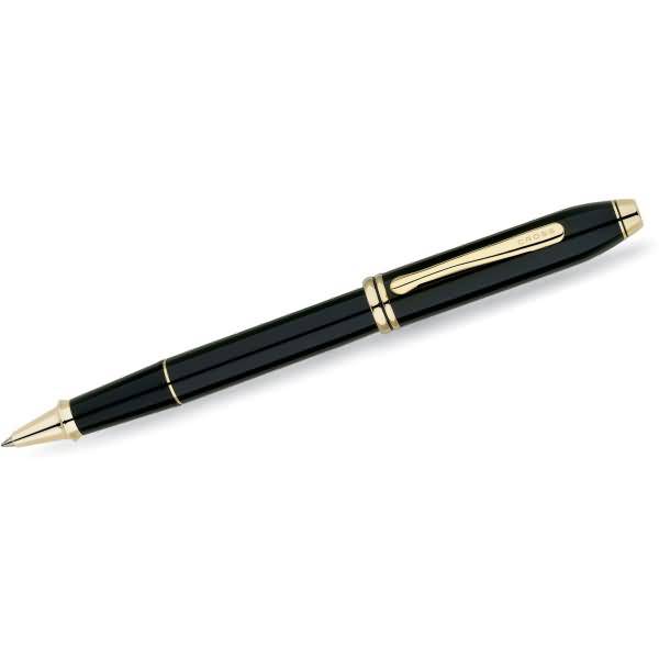 Rollerball Townsend Schwarz-Lack goldplattiert