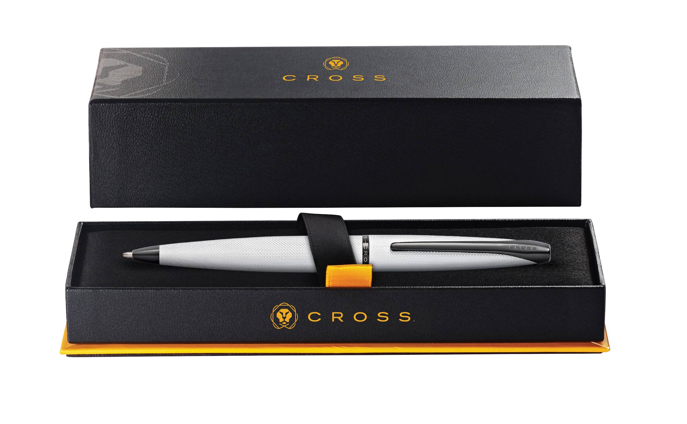 Kugelschreiber Cross ATX Chrom mit gefrästem Diamantmuster