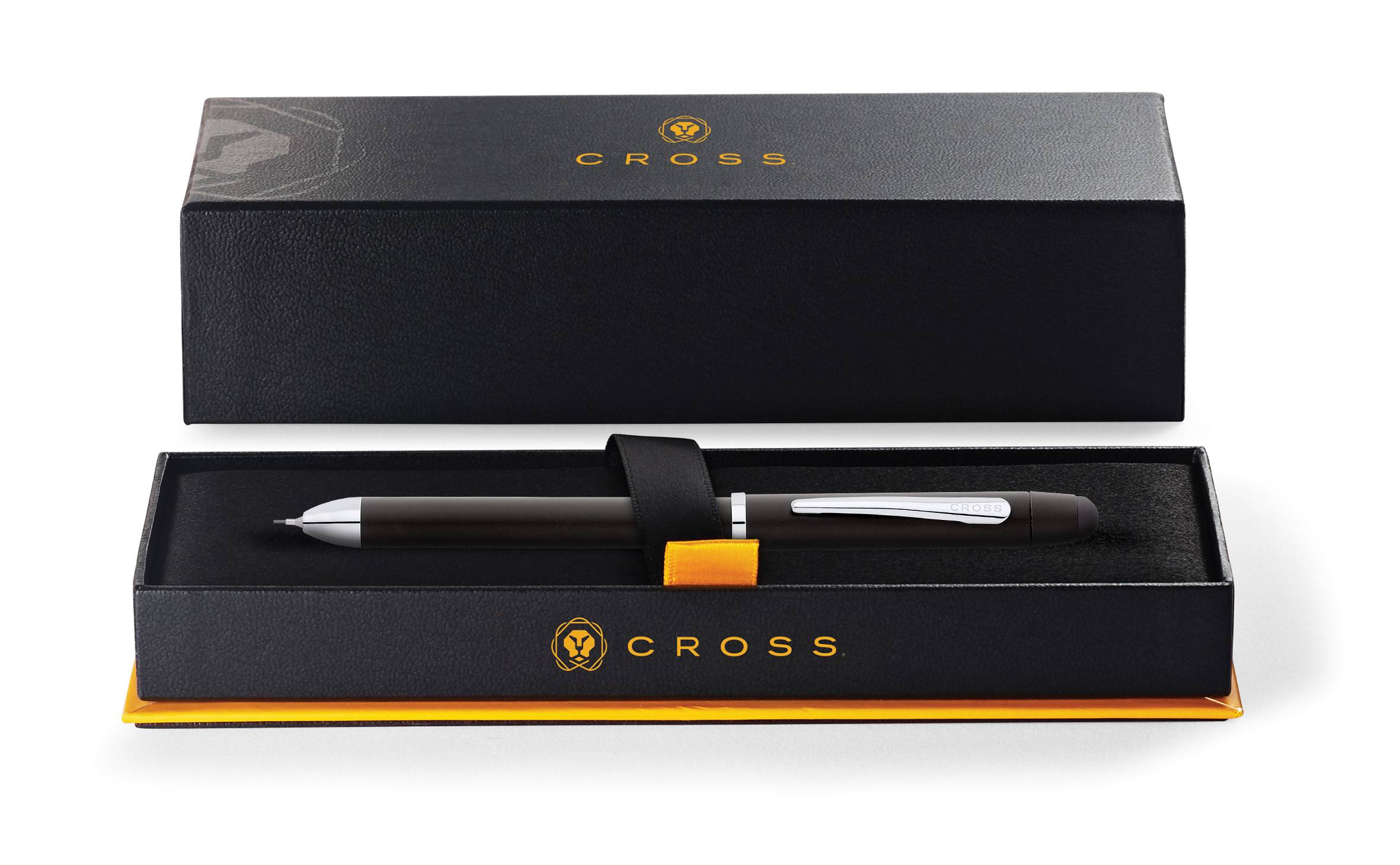 Mehrsystemstift Tech 3+ Schwarz, 3 Funktionen, in Geschenkbox