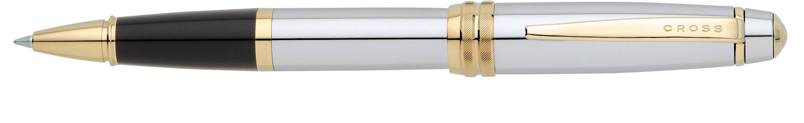 Rollerball Bailey Hochglanz-Chrom mit 23-Karätigem Galvanischen Goldüberzug