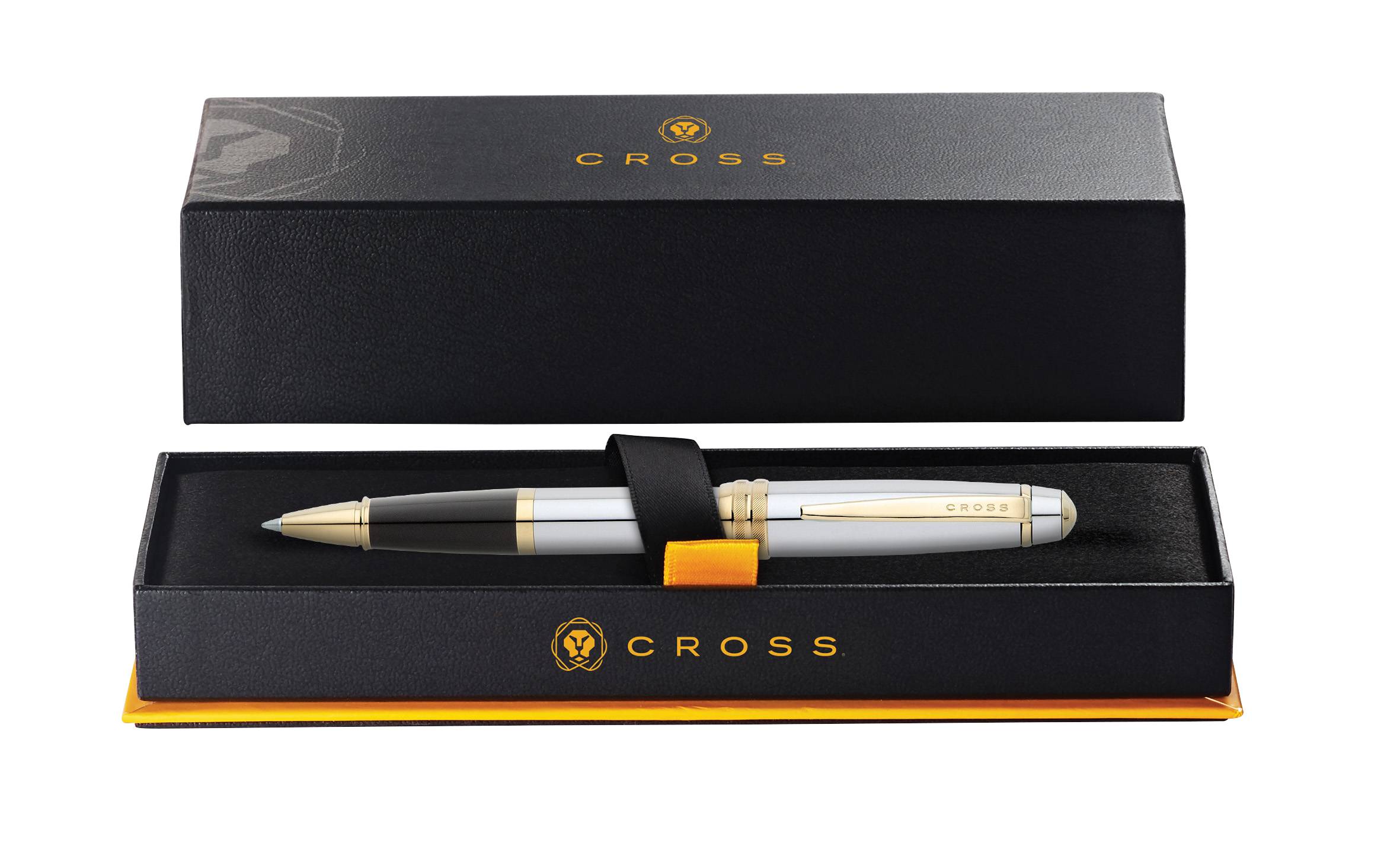 Rollerball Bailey Hochglanz-Chrom mit 23-Karätigem Galvanischen Goldüberzug