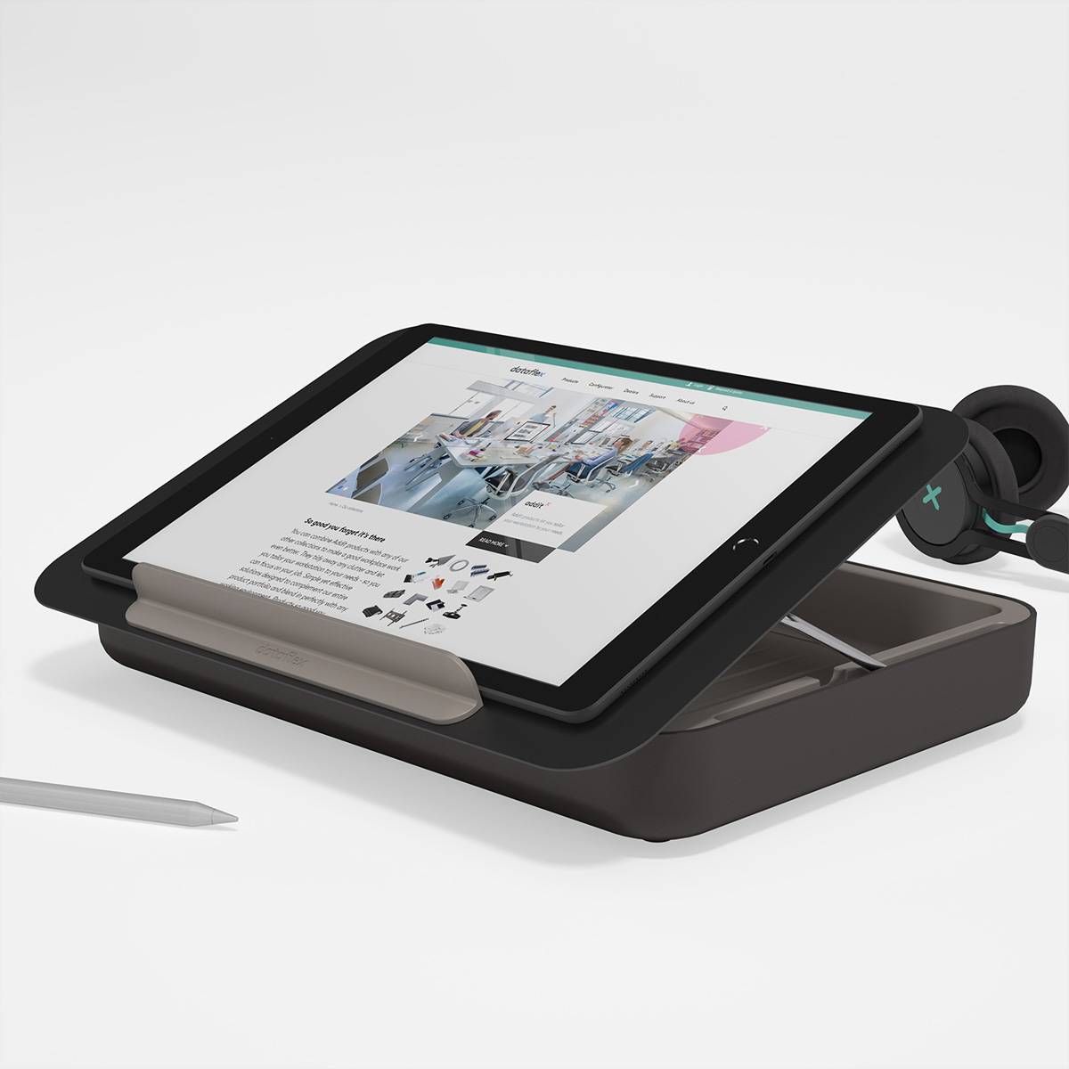 DATAFLEX Addit Bento ergonomisches Schreibtischset, schwarz