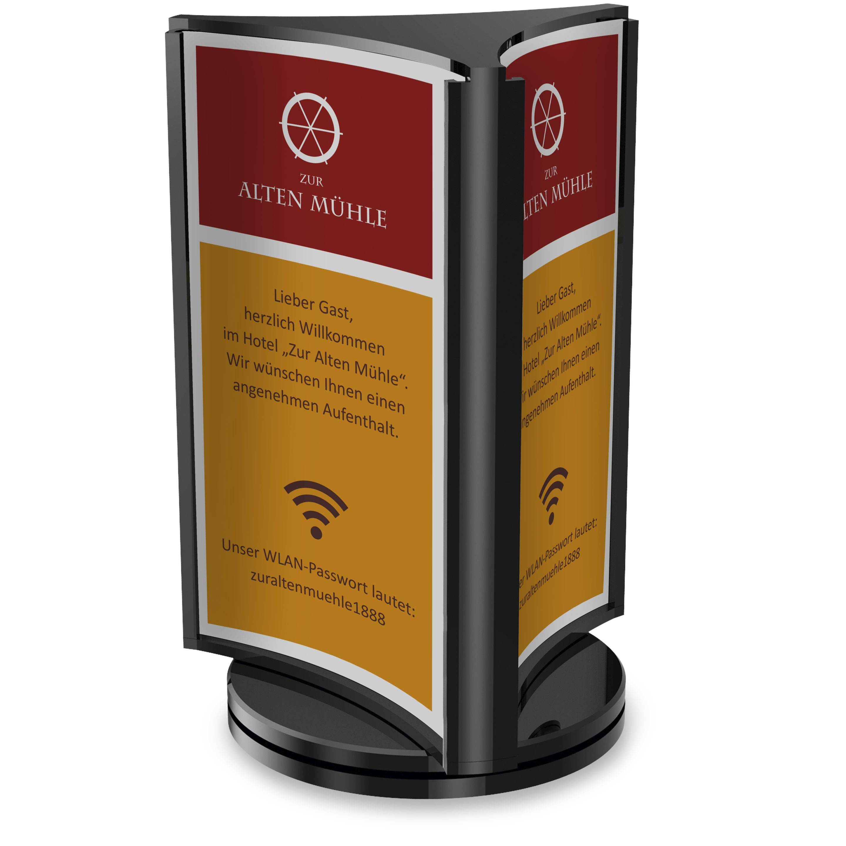 Tischaufsteller drehbar 3-seitig A6