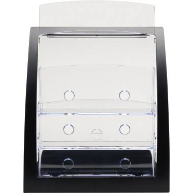 Deflecto Tischprospekthalter 693704 DIN A4 3 Fächer schwarz