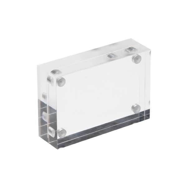 Acrylblock magnetisch 9,5x6,5x3cm transparent (für Visitenkarten)