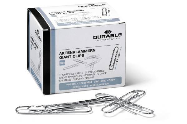 DURABLE - Büroklammern - 77 mm - zinkbeschichtet