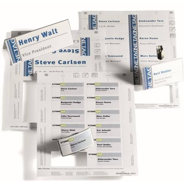 Einsteckschilder 17x67mm 20 Bogen (600 Schilder) weiß