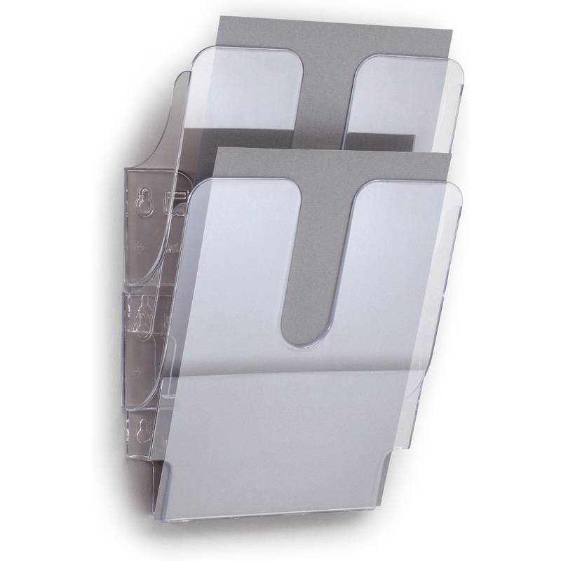 DURABLE Wand-Prospekthalter "FLEXIPLUS 2", A4, 2 Fächer