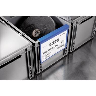 DURABLE Kennzeichnungstasche 172307 DIN A4 quer dunkelblau 50 St./Pack.