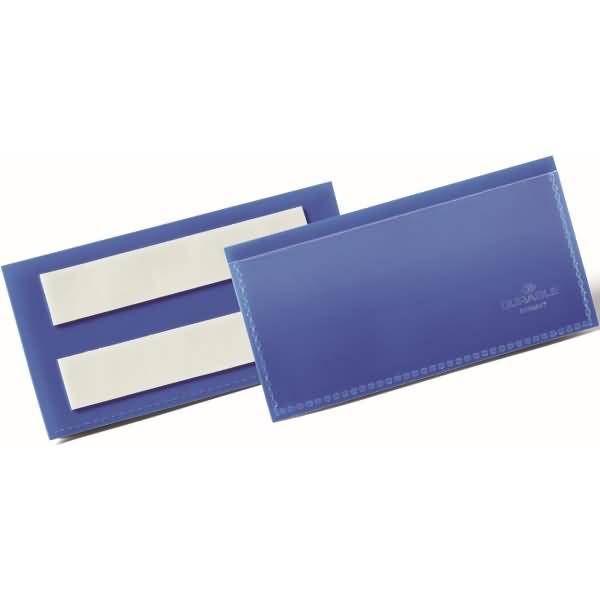 Etikettentaschen selbstklebend 100x38mm blau VE=50 Stück